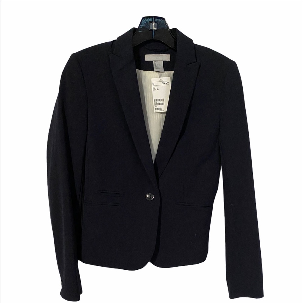 SINGLE BREASTED NAVY BLAZER H&M